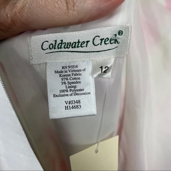 Coldwater Creek Pink Floral Midi Length Sundress Sz.12 NWT - Picture 13 of 15